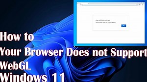 How to Fix Your Browser Does not Support WebGL on Windows