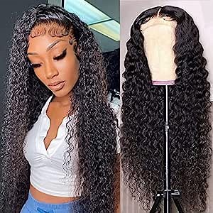 Amazon.com : Tuneful 5x5 HD Lace Closure Wigs Human Hair 18 Inch Deep Wave Closure Wig Human Hair 180% Density Pre Plucked with Baby Hair Deep Wave Human Hair Wigs for Black Women : Beauty & Personal Care