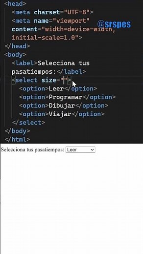 How the select tag works in HTML