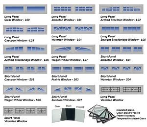 [Hot Item] ABS Decorative Multi-Style Garage Door Window Frames-Victorian, Arched, Ranch and Carriage House Styles for Sectional Steel Doors