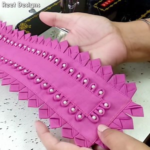 1.1M views · 48K reactions | Learn to Make this Beautiful Neck Design with Dori Loops. #neckdesign #kurtineckdesign #sewing #stitching #fashiondesigning #cuttingandstitching #design | Reet Designs | Facebook