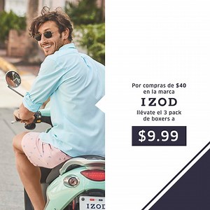 2.8K views · 28 reactions | Por compras de $40 en productos de la marca IZOD, llévate el 3 pack de boxers a $9.99.  Promoción válida del 06 de febrero al 01 de marzo de 2020. Aplica sobre precio regular. Aplica con cualquier forma de pago. No aplica con otras promociones o descuentos. | SIMAN | Facebook