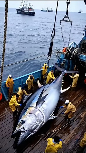 [Ocean Colossus] Staggering Giant Tuna on Fishing Deck #OceanColossus #CatchRecord | deep sea discoveries