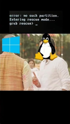 Linux users: Grub bootloader in Rescue mode = 😱 #linux #kalilinux #ethicalhacking