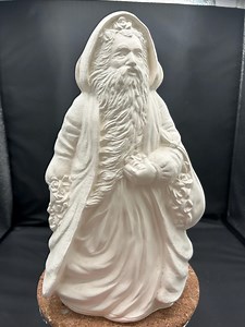 Bisqueware Ceramic Christmas Roses Santa: Hand-poured DIY Project - Etsy