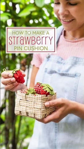 🍓Fresh picked from our sewing room, watch how we make Strawberry Pin Cushions in the full tutorial!
