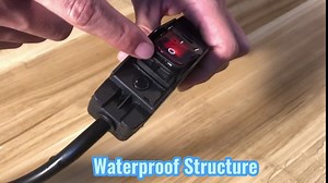 Outdoor Waterproof On/Off Switch Extension Cord, Heavy Duty 125v/250v Black SJTW Cord (1.5 Ft, Green)