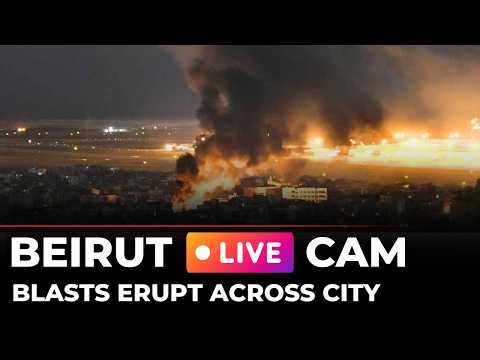 LIVE Beirut Cam: Massive Blasts Across City as Israeli Airstrikes Hit Lebanon | Iran–Israel War LIVE