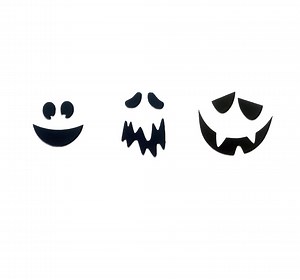 3 Pack Ghost Felt Faces Nose Mouth Combo for Amigurumi Multiple Sizes Available - Etsy