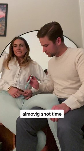 boyfriend gives me monthly migraine shot in stomach 🤢