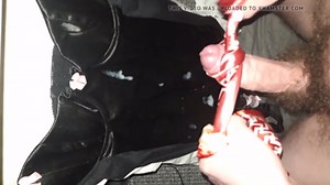 Satin chemise covered in cum and spit!