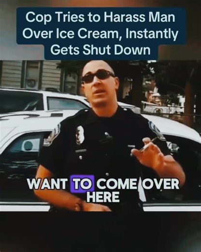 Cop Tries to Harass Man Over Ice Cream, Instantly Gets Shut Down.👮‍♂️🇺🇸 #police #policeofficer #cops | Isabella Wichnoski