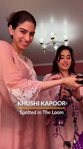 Khushi Kapoor shines in The Loom ✨ Cherishing every moment with her sister Anshula during the special wedding festivities . . To Shop: Click on the BIO LINK or VIEW SHOP button below in the reels section . . 𝐆𝐞𝐭 𝐞𝐱𝐭𝐫𝐚 𝐜𝐚𝐬𝐡𝐛𝐚𝐜𝐤 𝐮𝐩𝐭𝐨 ₹5𝟎𝟎𝟎 . .(theloom, indian fashion, theloomandme, fashion, fashion trends, fashion hacks, festive fashion, new arrivals, new launch , Khushi Kapoor , Jhanvi Kapoor, Anshula Kapoor , wedding festivities) | The Loom