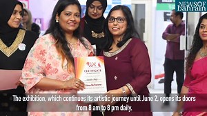 1.2K views · 48 reactions | Women Collective Artists (WCA) opened their first painting exhibition titled ‘L’âme De Femme’ at the McIndeez Centre in Mahooz. #NewsofBahrain #Bahrain #WCA #paintingexhibition #SoulofWomen WOMEN Across #McIndeezCentre #WomenCollectiveArtists @wca.bahrain | News Of Bahrain | Facebook