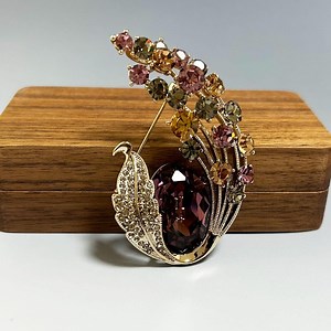 Broche bouquet de luxe rétro en cristal autrichien, broche pour femme, cadeau pour femme, bijou vintage, épingle pour femme, cadeau pour femme, cadeau pour petite amie - Etsy France