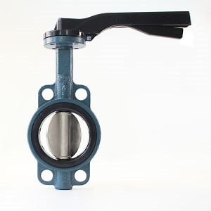 [Hot Item] Hot Selling Carbon Steel Body Epoxy Coated Pn16 DN100 Wafer Butterfly Valve with Aluminum Handle