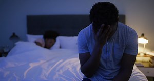 Infertility Depression Black Man Sitting On Stock Footage SBV-352787646 - Storyblocks