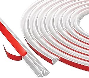 78" Collapsible Shower Threshold Water Dam Barrier,Walk in Shower Splash Guard for Bathtub,Shower Edge Water Stopper for Wet & Dry Separation,Shower Door Water Blocker in Bathroom Kitchen,Transparent
