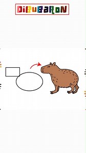 Dibujando un Capíbara | Dibujos fáciles | DibuBaron