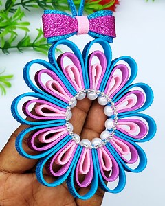 3K views · 147 reactions | Most Beautiful Mini Christmas Wreath Making Easy Tutorial at Home - Christmas Living Room Decoration Ideas with Eva Glitter Foam Sheet Paper From Foamiran #Christmas #decor #handmade | Origami Art & Crafts | Facebook