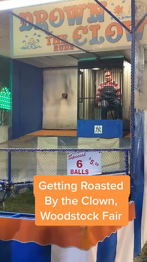 Dunk Tank Clown Fun at Woodstock Fair