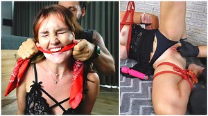 (HD 720) GAGGED AND BOUND: A JINA IN ROPES AND DUCT TAPE - Taped mouth, moaning, and a failed escape attempt | Clips4sale