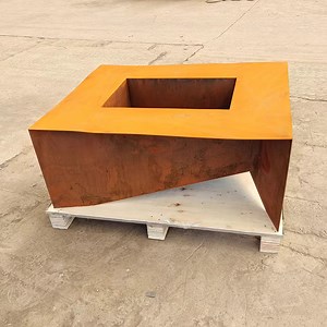 [Hot Item] Modern Rusty Fire Table Corten Steel Fold Fire Pits Outdoor Fireplace