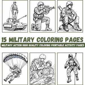 Army Coloring Pages: Military Illustrations (PDF Printable) - Etsy Australia