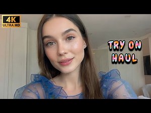 4K Blue Mesh Lingerie Try-On Haul | Trendy Summer Transparent Clothes Fashion Review 2025