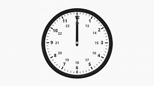 clip-28502776-passing-time-on-round-clock-twenty-four