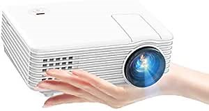 TENKER Projector, Mini Projector Portable 170'' Display, 1080P Supported Video Projector, 50000 Hours LED Movie Projector Compatible with HDMI, USB, AV, VGA, Phone and Laptop