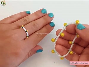 1.3K views · 55 reactions | How to Make Lemon Style Ring and Bracelet with Beads!!! 殺 | Wedding Decoration Ideas | Facebook