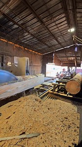 Sawing 2 10x10-20 beams back to back #woodworking #woodwork #woodcutter #woodworker | Sky Does Everything