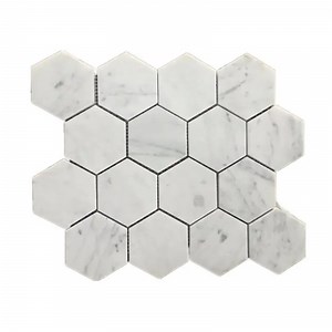 [Hot Item] Bianco Carrara Marble Hexagon Mosaic Tiles