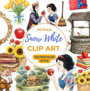 Snow White PNG Clipart Princess Instant Digital Download Use for Cricut, Gift for Makers & Children Evil Queen Art Snow White Printable, - Etsy