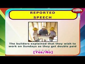 Reported Speech | English Grammar Exercises For Kids | English Grammar For Children