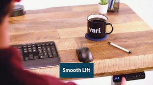 Vari Classic Electric Standing Desk - VariDesk Height Adjustable Sit/Stand Desk - Dual Motor with Memory Presets, Stable T-Style Legs - Gaming or Home Office Workstation - 72”x30”, Reclaimed Wood