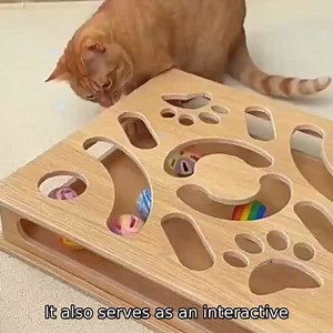 2026 Cat Nail File & Scratch Puzzle Box - Natural Claw Trimming Toy with Bell Ball & Teaser, Stress-Free Alternative to Clippers, Indoor Enrichment Game to Protect Furniture