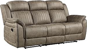 Lexicon Carter Double Reclining Sofa, Sandy Brown