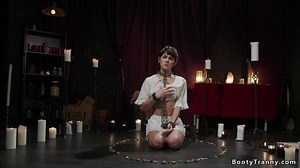 Shemale sub anal fucked in bondage | aShemaleTube