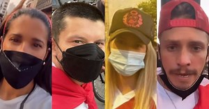 ペドロ・カスティージョ戦の行進：サン・マルティン広場で抗議したペルーの有名人