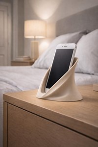 Support de téléphone imprimable en 3D | Fichier STL du support de bureau sculptural (téléchargement numérique) - Etsy France