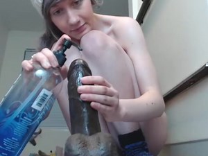 SammySable rides big black dildo