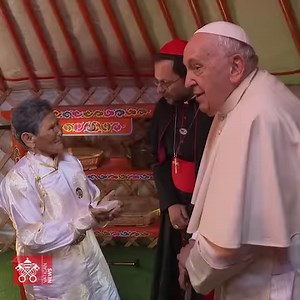 Video highlights of Pope Francis’ meeting with Ms. Tsetsege, the Mongolian woman who found a wooden image of the Blessed Virgin Mary in a trash dump ten years ago. “Our Lady of Heaven” received a place of honour in the Cathedral of Sts. Peter and Paul in Ulaanbaatar, and the Pope blessed the image on Saturday. | Vatican News