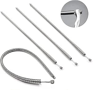 TKXOX 2Pcs Spring Loop Threader, Bendable Multi-Purpose Drawstring Threader Tool, Cord Threading Tool for Eyelets, Elastic and Lace, silver