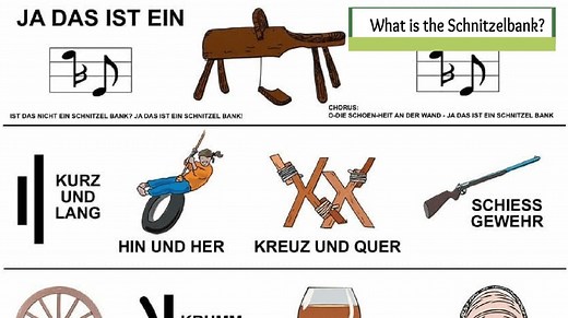 What is a Schnitzelbank? It's a Bench... and a funny Song.