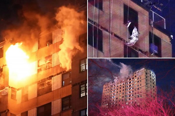At least 1 dead in gas explosion that sparked 4-alarm blaze on top floors of NYC apartment building
