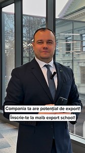 „Fiecare companie din țară are potențial de export. Important este să știi de unde să începi”, este convins Cornel Coșer, partener Gateway & Partners. Programul maib export school, desfășurat de maib în parteneriat cu EBRD in Moldova și implementat de Gateway&Partners Moldova, oferă informații valoroase despre pașii esențiali pentru a începe exportul. Programul sesiunilor: 13 ianuarie • 10:00 Sesiunea 4: Cum identificăm buyerii și cum comunicăm cu ei? 🔹 27 ianuarie • 10:00 Sesiunea 5: Branding