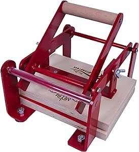 WoodLinoPress Hand Lino Block Printing Press, Linoleum Press,red-a5
