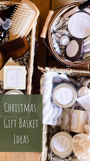 Homemade beauty gift baskets with lotions, makeups, and bath bombs can make some of the best gifts for anyone on your list. All of the recipes in these baskets are easy to make and are made with all-natural products. And the best part, making your own gifts is cost-effective and gives that extra personal touch. All recipes can be found on my blog at Our Oily House, search “Christmas basket ideas” 🎄 | Our Oily House